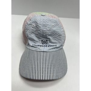 Vineyard Vines Kentucky Derby Collab Unisex Seersucker Adjustable Hat Cap